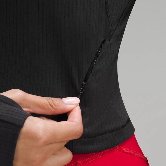 lululemon It's Rulu Ribbed Cropped Half Zip - Picture 4 of 15